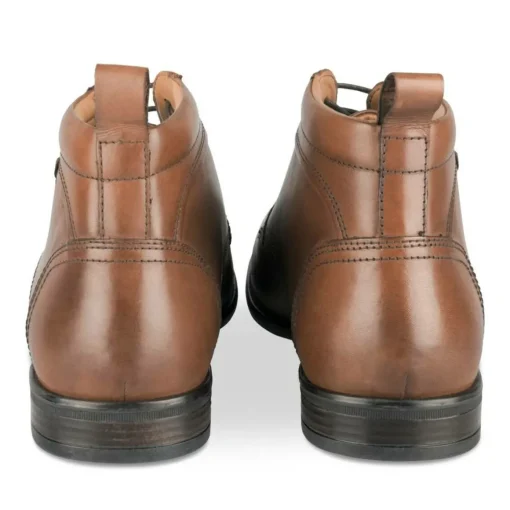 Bottines MARRON Homme CUIR Motif Uni Lacets