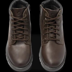 Bottines MARRON Homme CUIR Motif Uni Fermeture éclair