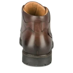 Bottines MARRON Homme CUIR Motif Uni Lacets