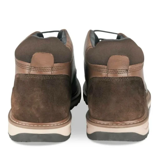 Bottines MARRON Homme CUIR Motif Uni Lacets