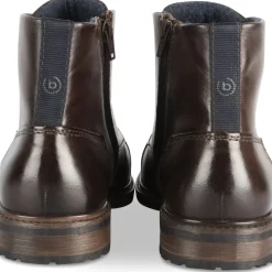 Bottines MARRON Homme CUIR Motif Uni Lacets