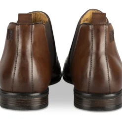 Bottines MARRON Homme CUIR Motif Uni A Enfiler