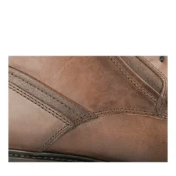 Bottines MARRON Homme CUIR Motif Uni A Enfiler