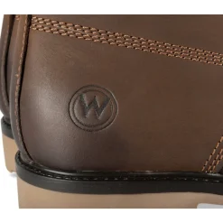 Bottines MARRON Homme CUIR Motif Uni Lacets