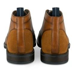 Bottines MARRON Homme CUIR Motif Uni Lacets