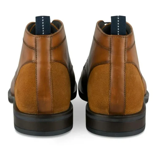 Bottines MARRON Homme CUIR Motif Uni Lacets