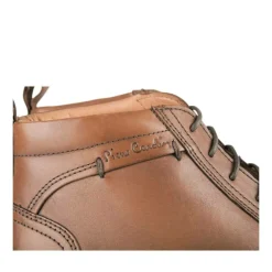 Bottines MARRON Homme CUIR Motif Uni Lacets