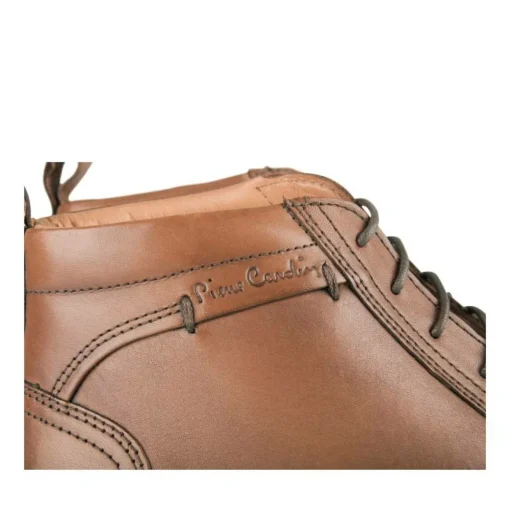 Bottines MARRON Homme CUIR Motif Uni Lacets