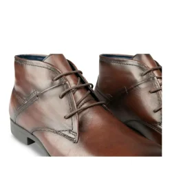 Bottines MARRON Homme CUIR Motif Uni Lacets