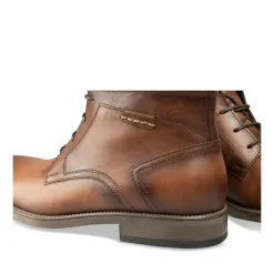 Bottines MARRON Homme CUIR Motif Uni Lacets