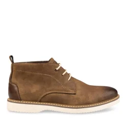 Bottines MARRON Homme Motif Uni Lacets