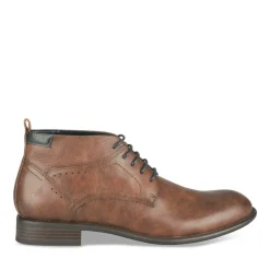 Bottines MARRON Homme Motif Uni A Enfiler