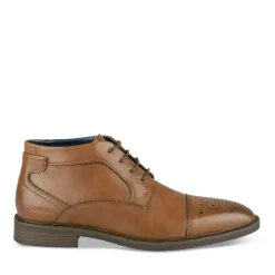 Bottines MARRON Homme Motif Uni Lacets