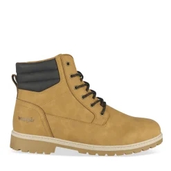 Bottines MARRON Homme Motif Uni Lacets