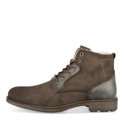 Bottines MARRON Homme Motif Uni Lacets