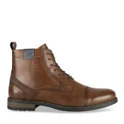 Bottines MARRON Homme Motif Uni Lacets