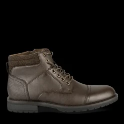 Bottines MARRON Homme Motif Uni Lacets