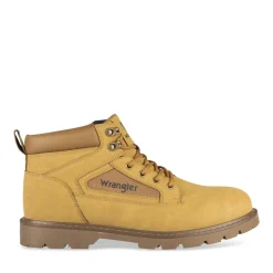 Bottines MARRON Homme Motif Uni Lacets