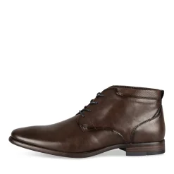 Bottines MARRON Homme Motif Uni Lacets