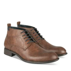 Bottines MARRON Homme Motif Uni A Enfiler