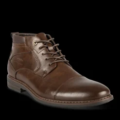 Bottines MARRON Homme Motif Uni Lacets