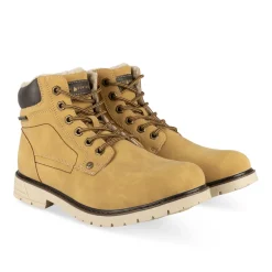 Bottines MARRON Homme Motif Uni Lacets