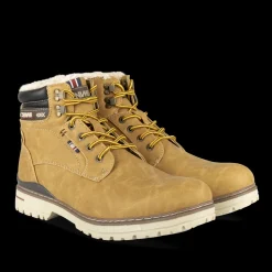 Bottines MARRON Homme Motif Uni Lacets