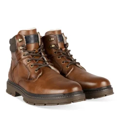 Bottines MARRON Homme Motif Uni Lacets