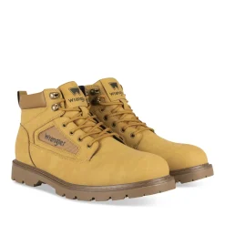 Bottines MARRON Homme Motif Uni Lacets