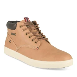 Bottines MARRON Homme Motif Uni Lacets