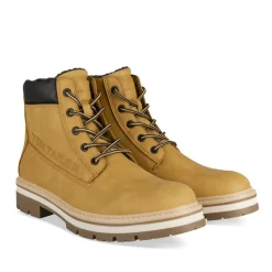 Bottines MARRON Homme Motif Uni Lacets