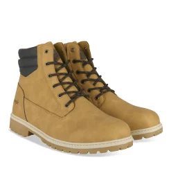 Bottines MARRON Homme Motif Uni Lacets