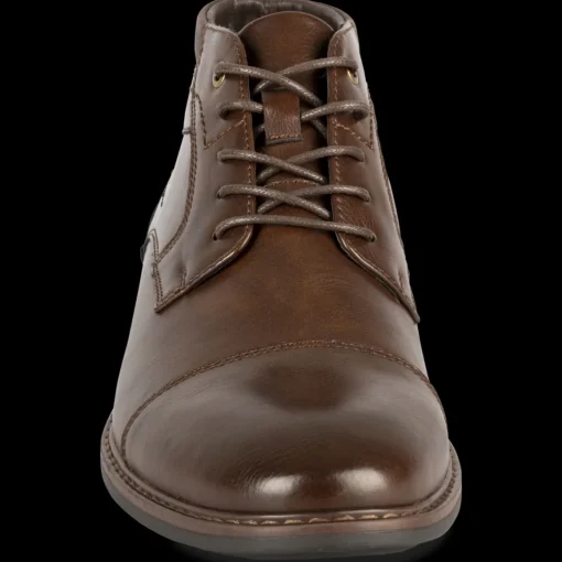 Bottines MARRON Homme Motif Uni Lacets