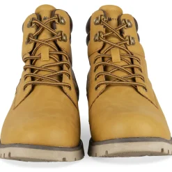 Bottines MARRON Homme Motif Uni Lacets