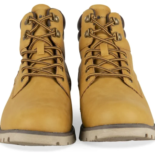 Bottines MARRON Homme Motif Uni Lacets