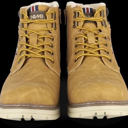 Bottines MARRON Homme Motif Uni Lacets