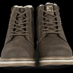 Bottines MARRON Homme Motif Uni Lacets