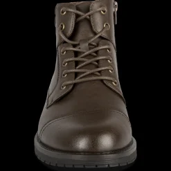 Bottines MARRON Homme Motif Uni Lacets