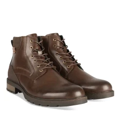 Bottines MARRON Homme Motif Uni Lacets