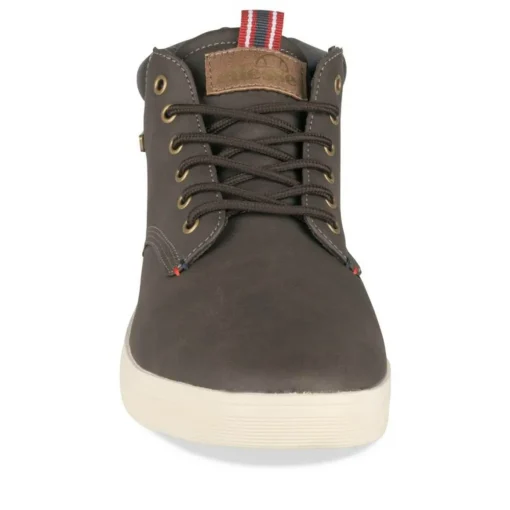 Bottines MARRON Homme Motif Uni Lacets