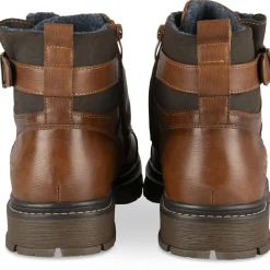 Bottines MARRON Homme Motif Uni Lacets