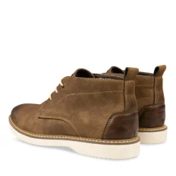 Bottines MARRON Homme Motif Uni Lacets