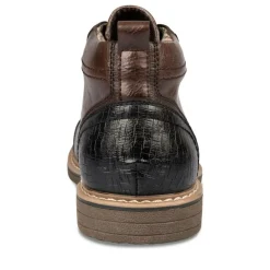 Bottines MARRON Homme Motif Uni Lacets