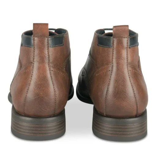 Bottines MARRON Homme Motif Uni A Enfiler