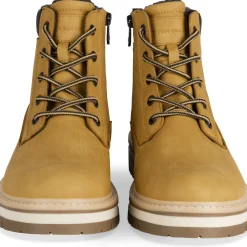 Bottines MARRON Homme Motif Uni Lacets