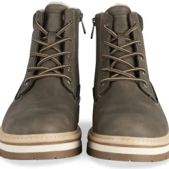 Bottines MARRON Homme Motif Uni Lacets