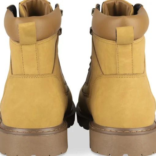 Bottines MARRON Homme Motif Uni Lacets