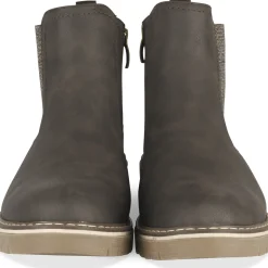 Bottines MARRON Homme Motif Uni Elastique + Fermeture éclair
