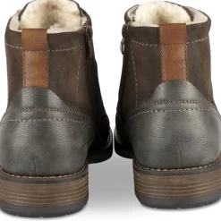 Bottines MARRON Homme Motif Uni Lacets