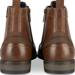 Bottines MARRON Homme Motif Uni Lacets